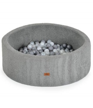 Мек басейн MONI TOYS Boucle с 200 топки сив