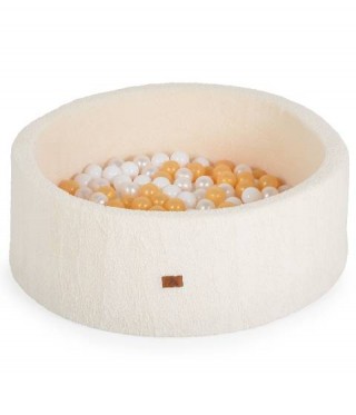 Мек басейн MONI TOYS Boucle с 200 топки бял
