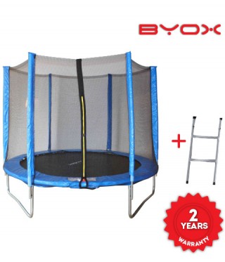 Детски батут с външна мрежа и стълба BYOX 10FT 304 сm
