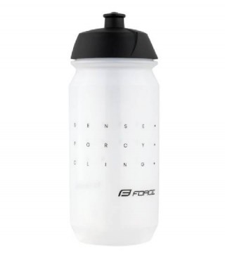 Бидон за вода за велосипед FORCE SENSE 500 ml transparente