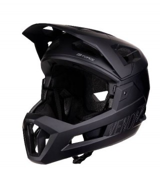 Каска за DOWNHILL със сваляема долна част VENOM Black