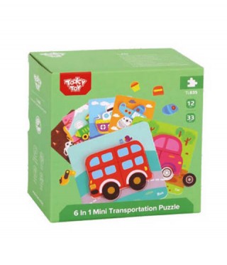 Дървен 3D пъзел 6 в 1 Transportation TL635