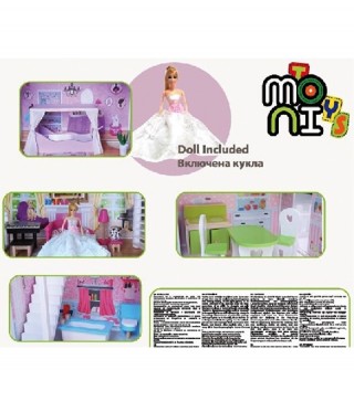 Детска дървена къща Мoni Toys Aria 4107
