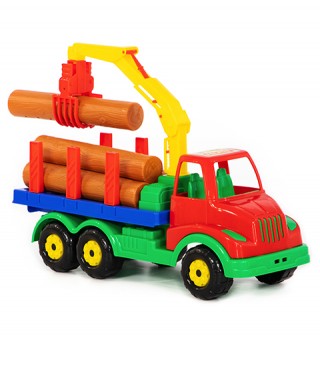 Детски камион с дървени трупи Polesie Toys 44099