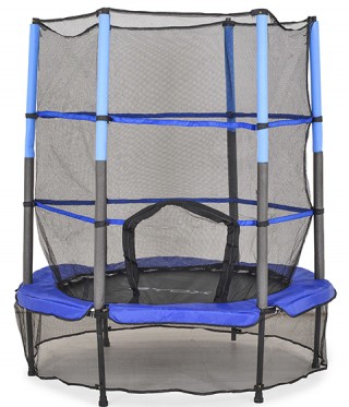 Батут BYOX 140cm (4.5ft) с вътрешна мрежа син