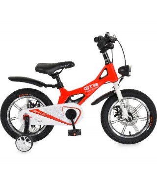 Детски велосипед 14 цола с дискови спирачки GTR - Red