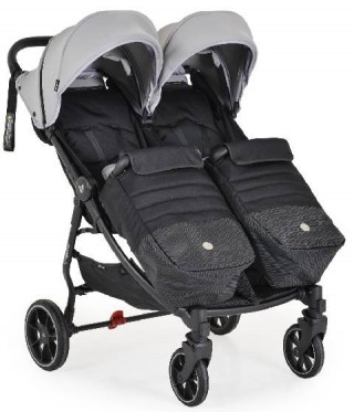 Бебешка количка за близнаци Cangaroo 2Gether Ultimate gray