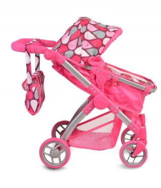 Детска комбинирана количка за кукли Moni Toys Vicky 9620 - с трансформиращ се кош и чанта
