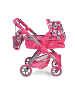 Детска комбинирана количка за кукли Moni Toys Vicky 9620 - с трансформиращ се кош и чанта