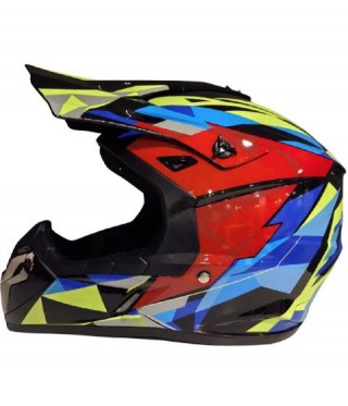 Мото каска FGN за Off-Road размер 57-58 см, многоцветна