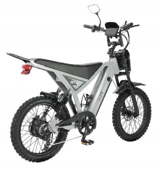 Електрически велосипед OUXI GT20 Pro Fat Bike (48V 15Ah) - Светлосив / Черна седалка