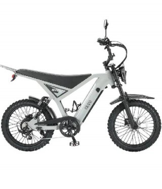Електрически велосипед OUXI GT20 Pro Fat Bike (48V 15Ah) - Светлосив / Черна седалка