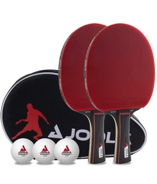 Комплект за тенис на маса JOOLA Duo Pro - 2 ракети Match Pro, 3 топчета Tournament*** и калъф