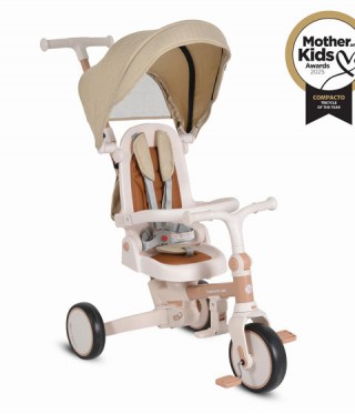 Сгъваема детска триколка BYOX Compacto 4в1 бежова