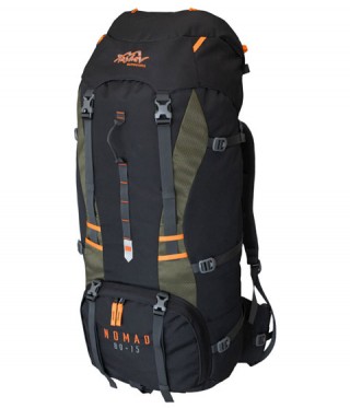 Раница за планина Nomad 80+15 черно/зелено/оранжево