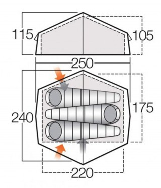 Триместна палатка VANGO Nevis 300
