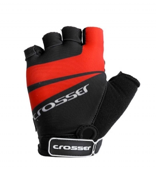 Вело ръкавици CROSSER CG-512 черен/червен