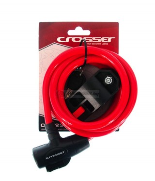 Велоключалка Crosser CL- 823 10x1800 mm ярко червен