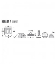 4 местна палатка High Peak Nevada 4