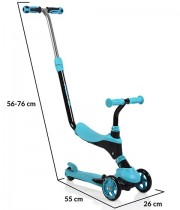 Тротинетка BYOX Tristar 3 в 1 тюркоаз