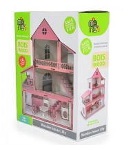 Дървена къща за кукли Moni Toys Lilly