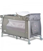 Детска кошара CANGAROO ISLEEP - сив