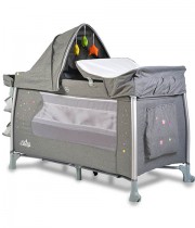 Детска кошара CANGAROO ISLEEP - сив