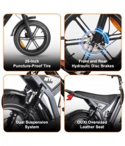 Електрически велосипед OUXI GT20 Fat Bike 250W