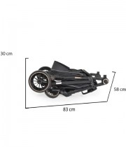 Бебешка количка Buggy черна сгъваеми размери