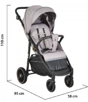 Лятна количка Buggy сива с легнало положение