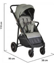 Лятна количка Buggy зелена с легнало положение 