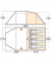 Палатка VANGO Beta 450 XL