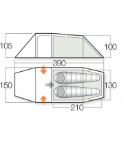 Двуместна палатка VANGO Xenon UltraLight 2 +